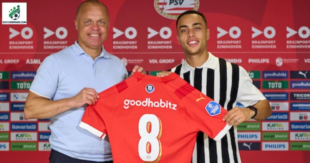 Sergiño Dest Current Club 2026: PSV Eindhoven, Jersey #8